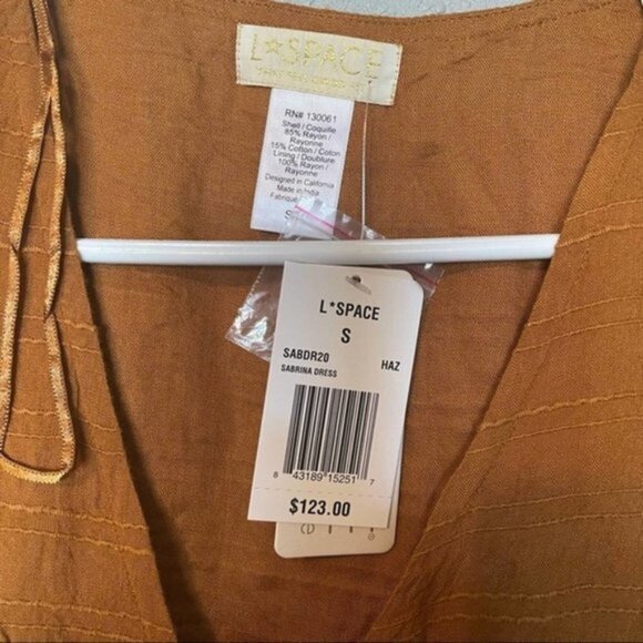 L*SPACE Sabrina Dress Hazelnut small - Picture 7 of 7